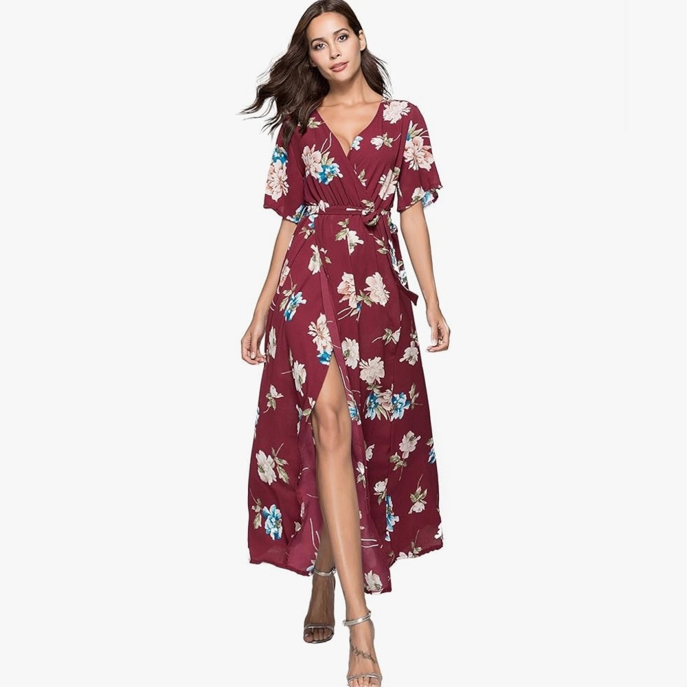 Burgundy dress